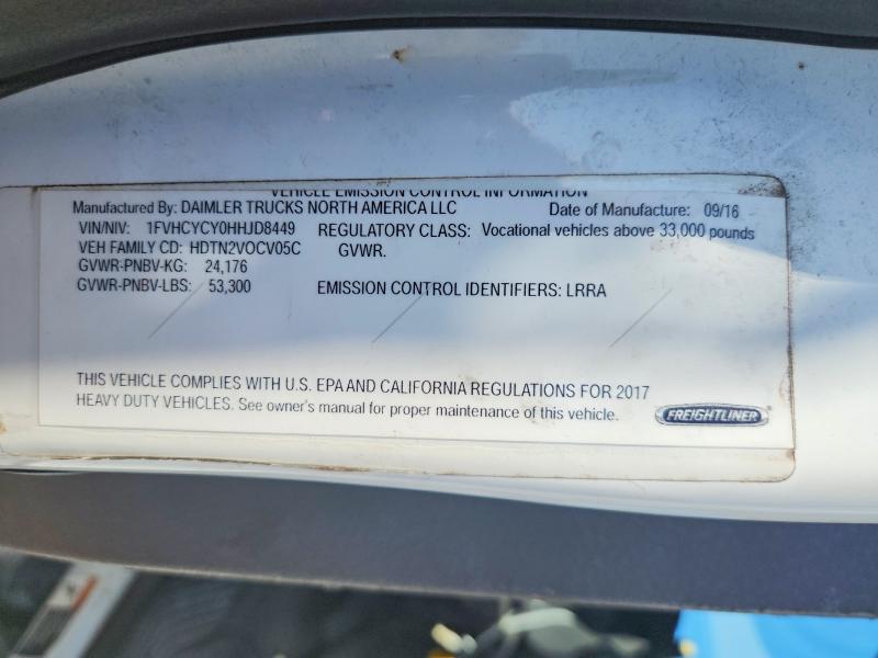 Продаж на аукціоні авто 2017 Freightliner M2, vin: 1FVHCYCY0HHJD8449, номер лоту: 57901396