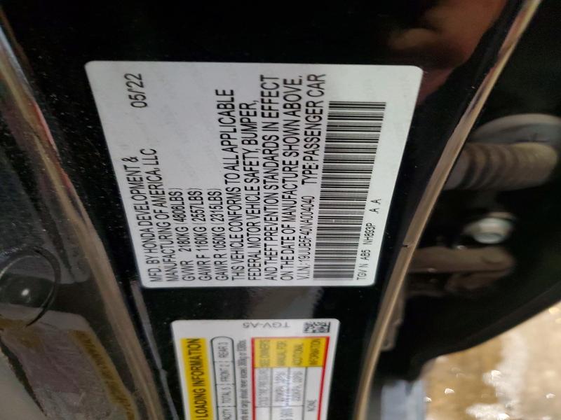 56677376 :رقم المزاد ، 19UUB5F40NA004040 vin ، 2022 Acura Tlx مزاد بيع