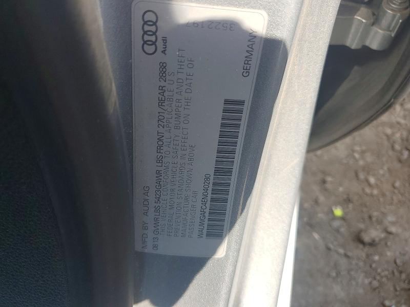 2014 Audi A7 მანქანა იყიდება აუქციონზე, vin: WAUWGAFC4EN040280, აუქციონის ნომერი: 56732266