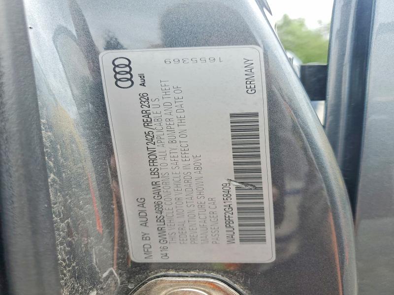 Продажа на аукционе авто 2016 Audi A3, vin: WAUUPBFF2GA158409, номер лота: 59220356