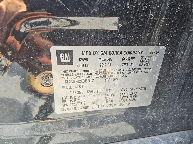 Продажа на аукционе авто 2019 Buick Encore, vin: KL4CJESB2KB892002, номер лота: 58565536