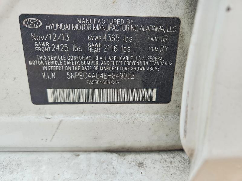 Продаж на аукціоні авто 2014 Hyundai Sonata, vin: 5NPEC4AC4EH849992, номер лоту: 56784376
