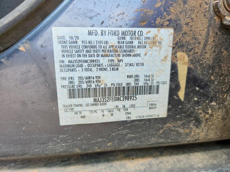 Продаж на аукціоні авто 2021 Ford Ecosport, vin: MAJ3S2FE0MC398925, номер лоту: 58436906