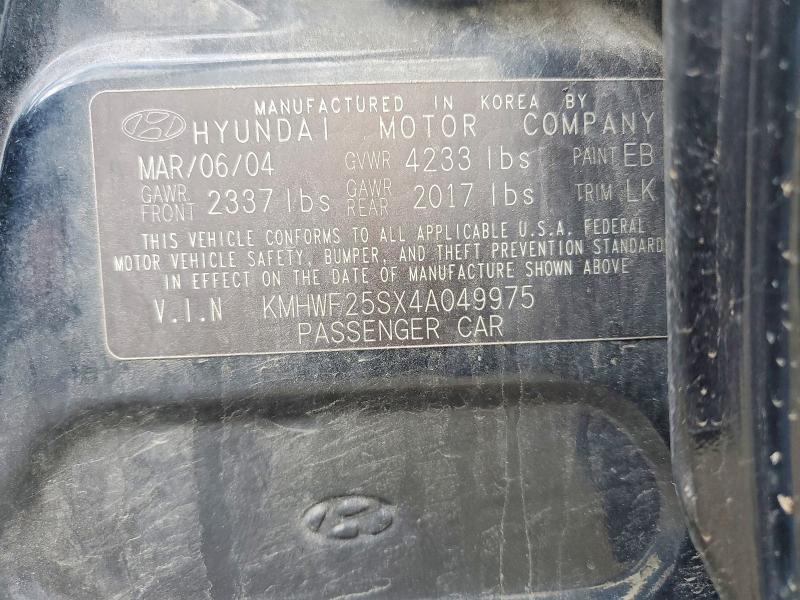 59151986 :رقم المزاد ، KMHWF25SX4A049975 vin ، 2004 Hyundai Sonata مزاد بيع