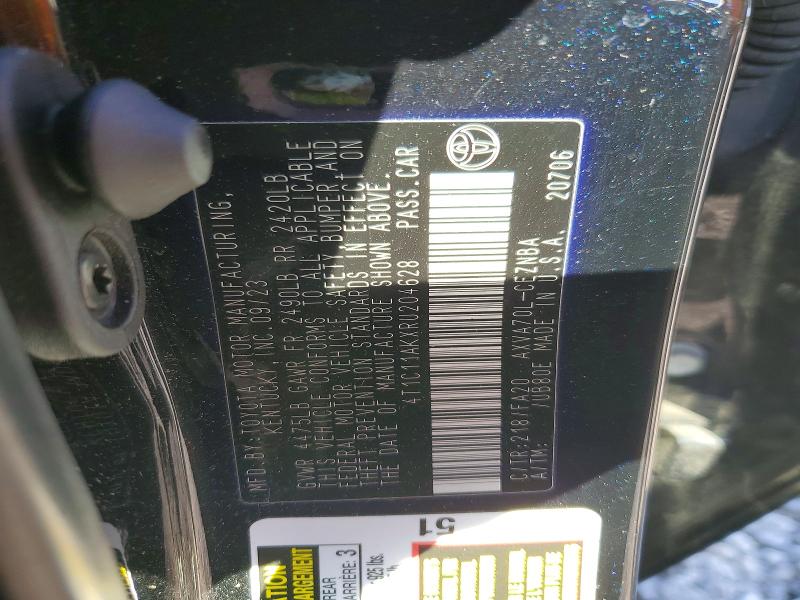 56148556 :رقم المزاد ، 4T1C11AKXRU204628 vin ، 2024 Toyota Camry مزاد بيع