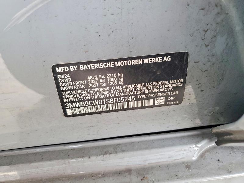 Aukcja sprzedaży 2025 Bmw 330xi, vin: 3MW89CW01S8F05245, numer aukcji: 55851486