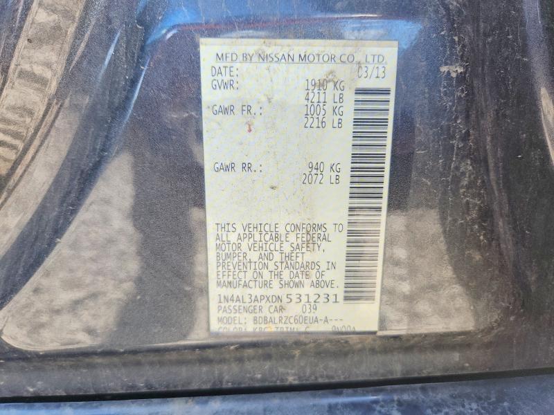 Aukcja sprzedaży 2013 Nissan Altima, vin: 1N4AL3APXDN531231, numer aukcji: 57503706
