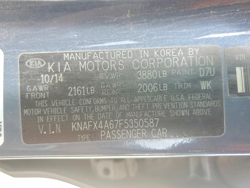 2015 Kia Forte მანქანა იყიდება აუქციონზე, vin: KNAFX4A67F5350587, აუქციონის ნომერი: 57328976