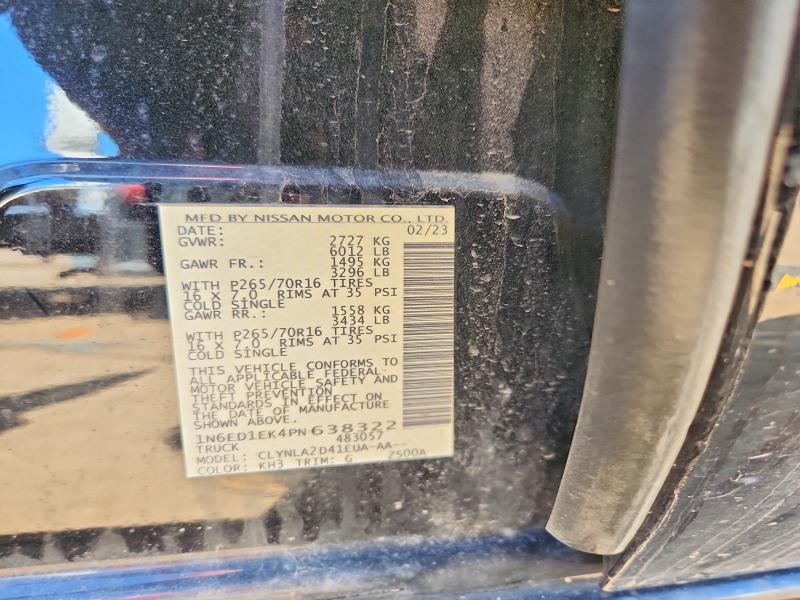 Продажа на аукционе авто 2023 Nissan Frontier, vin: 1N6ED1EK4PN638322, номер лота: 58573346