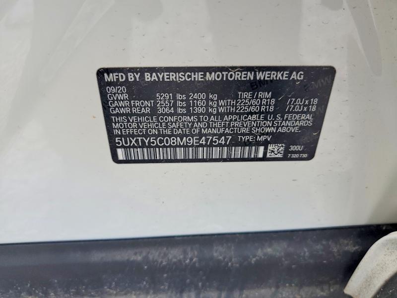Продаж на аукціоні авто 2021 Bmw X3, vin: 5UXTY5C08M9E47547, номер лоту: 58226216