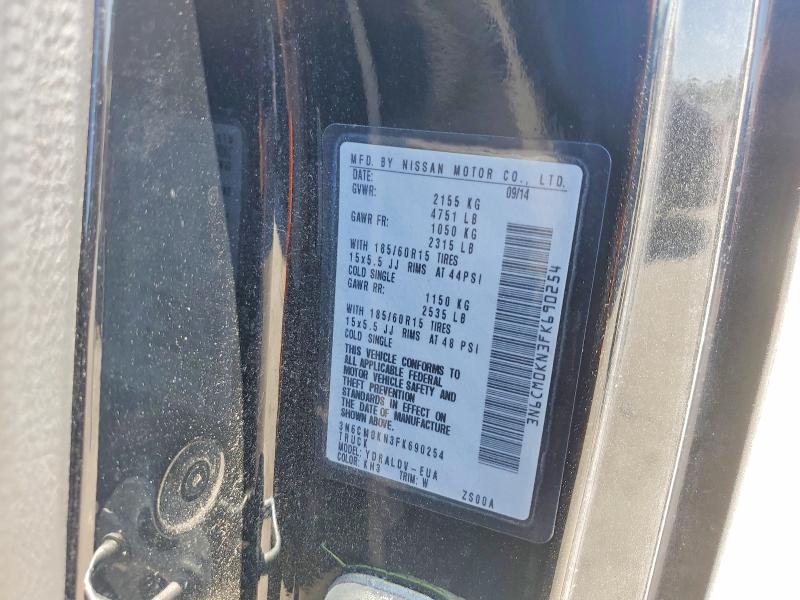 Продажа на аукционе авто 2015 Nissan Nv200, vin: 3N6CM0KN3FK690254, номер лота: 58498786