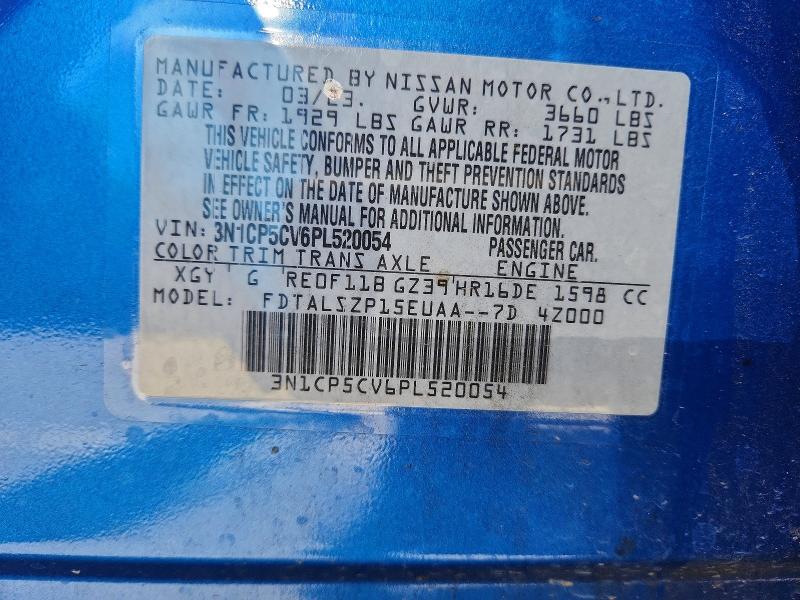 Aukcja sprzedaży 2023 Nissan Kicks, vin: 3N1CP5CV6PL520054, numer aukcji: 55789386