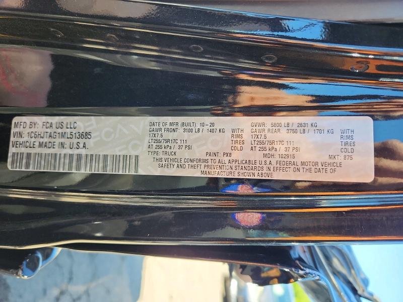 Aukcja sprzedaży 2021 Jeep Gladiator, vin: 1C6HJTAG1ML513685, numer aukcji: 55342936