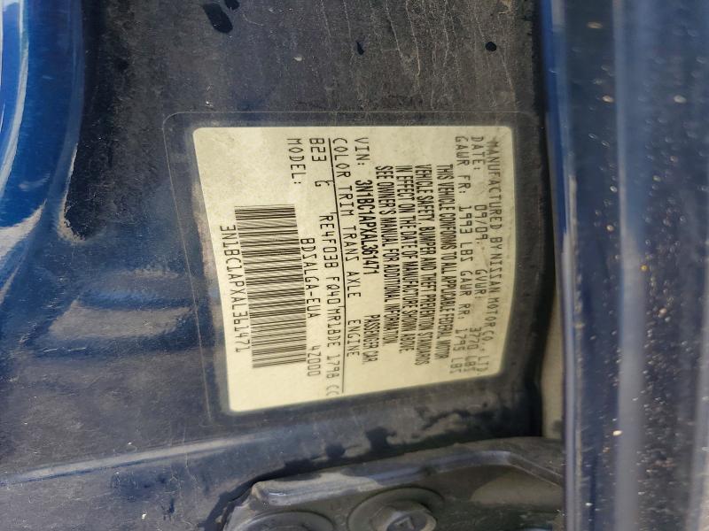 2010 Nissan Versa მანქანა იყიდება აუქციონზე, vin: 3N1BC1APXAL361471, აუქციონის ნომერი: 56334816