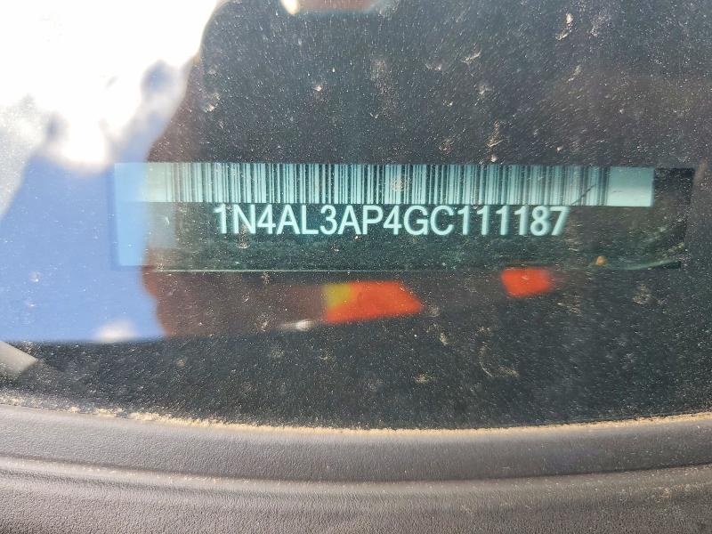 58363726 :رقم المزاد ، 1N4AL3AP4GC111187 vin ، 2016 Nissan Altima مزاد بيع