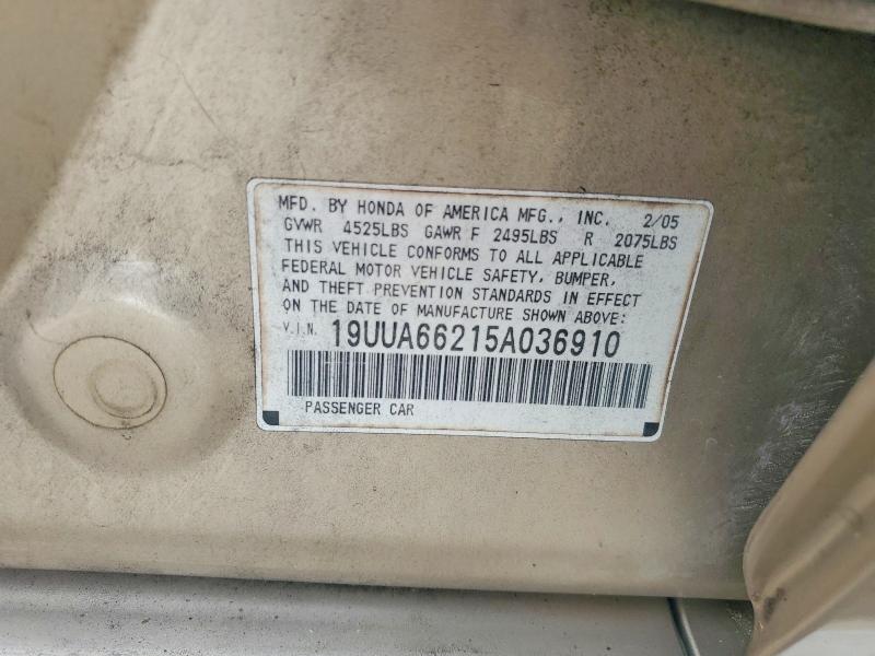 Aukcja sprzedaży 2005 Acura Tl, vin: 19UUA66215A036910, numer aukcji: 55656526
