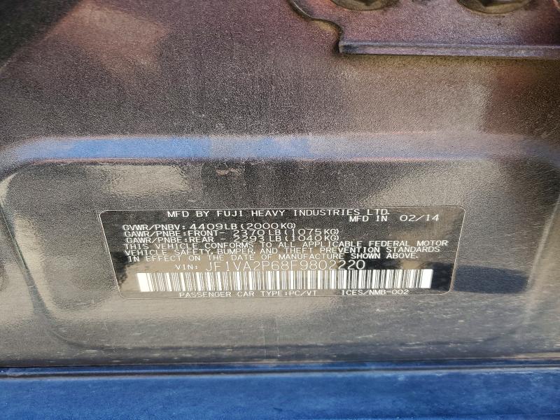 55867076 :رقم المزاد ، JF1VA2P68F9802220 vin ، 2015 Subaru Wrx مزاد بيع