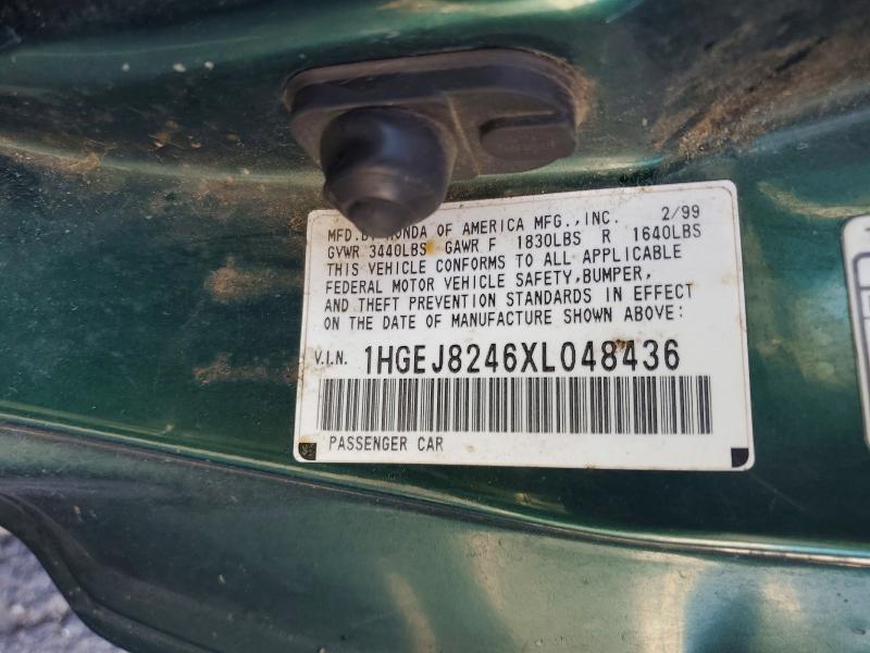 Aukcja sprzedaży 1999 Honda Civic, vin: 1HGEJ8246XL048436, numer aukcji: 57432066