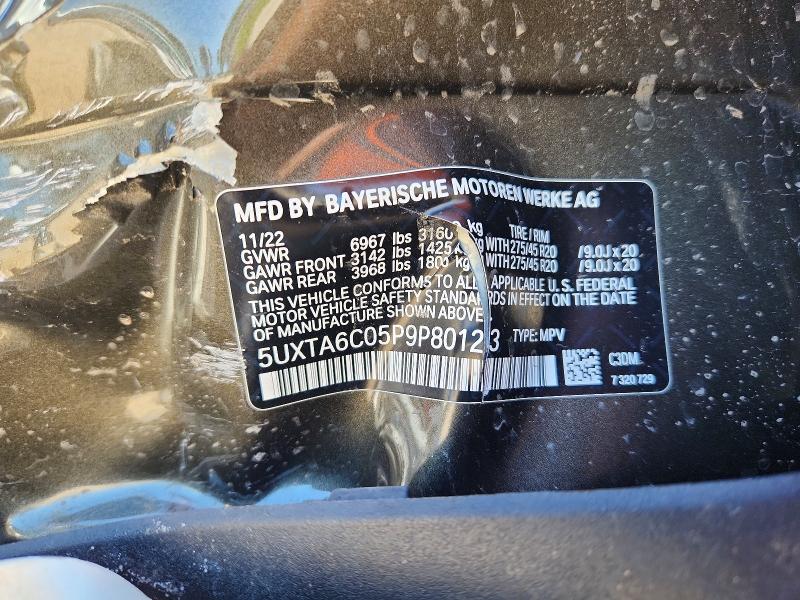 55770256 :رقم المزاد ، 5UXTA6C05P9P80123 vin ، 2023 Bmw X5 مزاد بيع