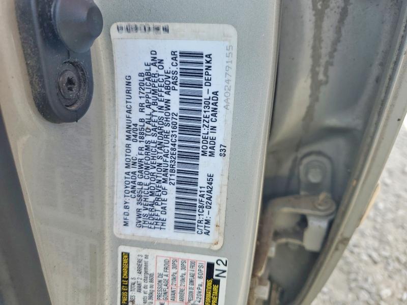 Продажа на аукционе авто 2004 Toyota Corolla, vin: 2T1BR32E84C316072, номер лота: 56452546