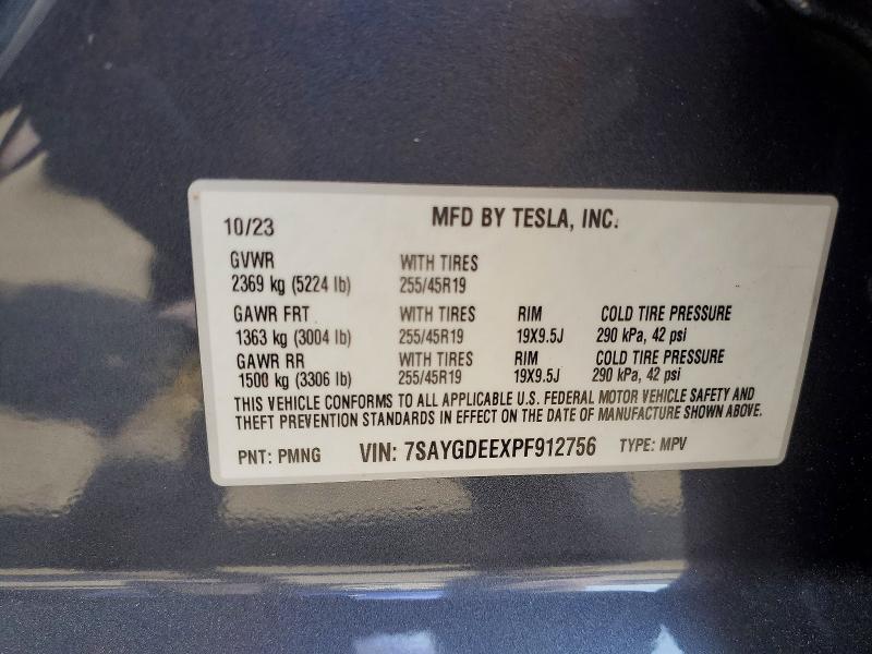 55642446 :رقم المزاد ، 7SAYGDEEXPF912756 vin ، 2023 Tesla Model Y مزاد بيع