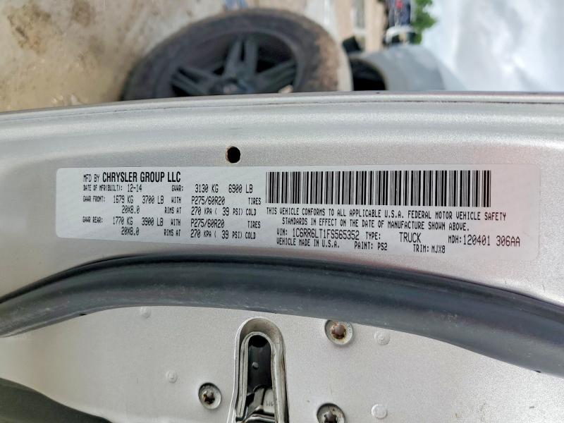 Продажа на аукционе авто 2015 Ram 1500, vin: 1C6RR6LT1FS565352, номер лота: 55927236