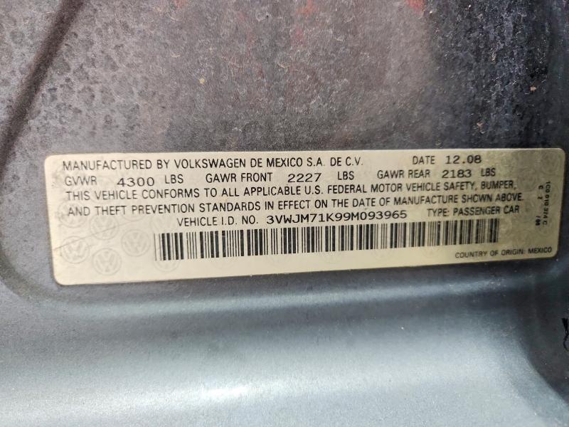 Продаж на аукціоні авто 2009 Volkswagen Jetta, vin: 3VWJM71K99M093965, номер лоту: 57002726