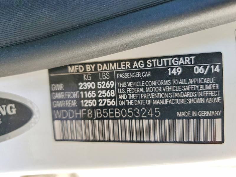 55714566 :رقم المزاد ، WDDHF8JB5EB053245 vin ، 2014 Mercedes-benz E مزاد بيع