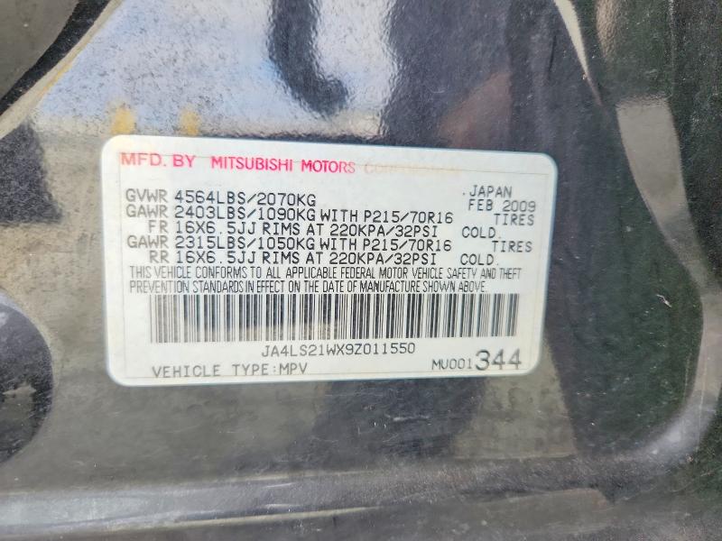 Aukcja sprzedaży 2009 Mitsubishi Outlander, vin: JA4LS21WX9Z011550, numer aukcji: 56737496