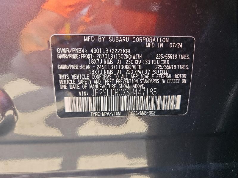 Продажа на аукционе авто 2025 Subaru Forester, vin: JF2SLDRCXSH447185, номер лота: 58625746