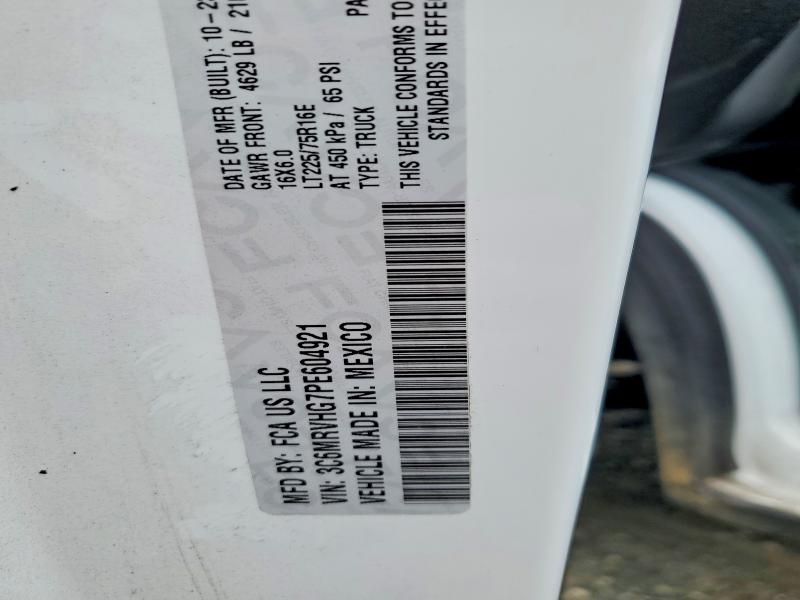 Продаж на аукціоні авто 2023 Ram Promaster 3500, vin: 3C6MRVHG7PE604921, номер лоту: 58594446