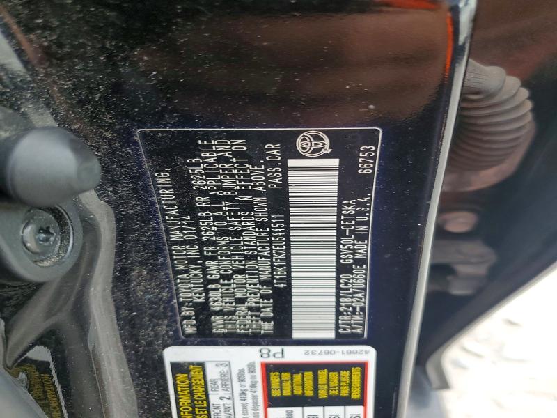 56948146 :رقم المزاد ، 4T1BK1FK7EU544511 vin ، 2014 Toyota Camry مزاد بيع