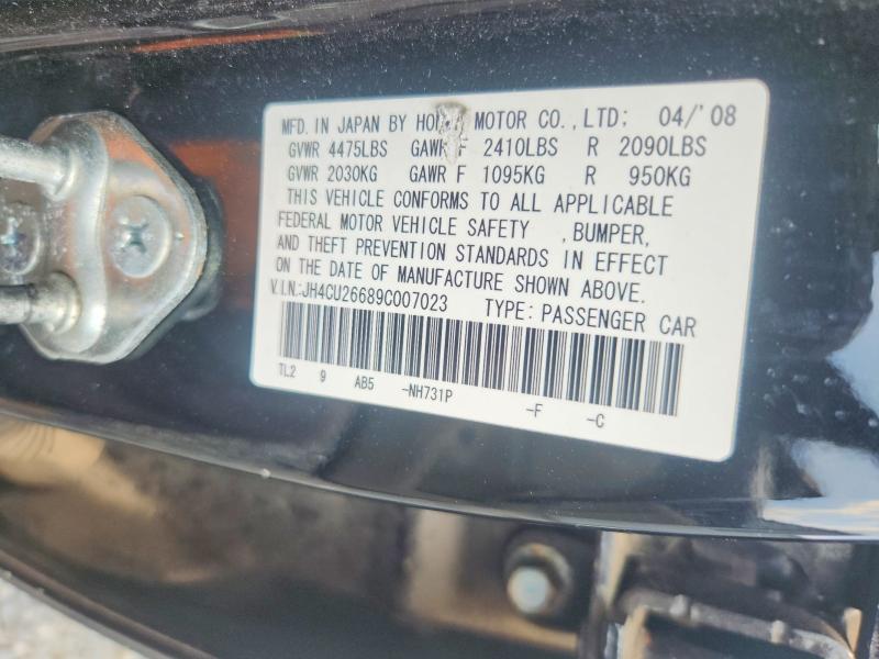 56968066 :رقم المزاد ، JH4CU26689C007023 vin ، 2009 Acura Tsx مزاد بيع