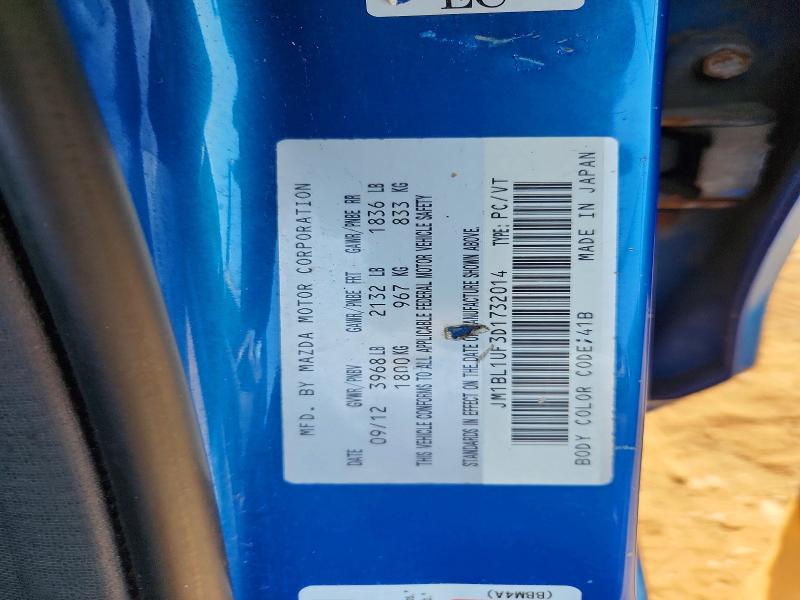 56096916 :رقم المزاد ، JM1BL1UF3D1732014 vin ، 2013 Mazda 3 مزاد بيع