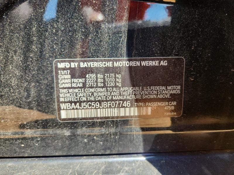 Продаж на аукціоні авто 2018 Bmw 440i, vin: WBA4J5C59JBF07746, номер лоту: 56280656