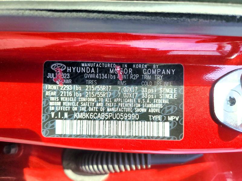 Aukcja sprzedaży 2023 Hyundai Kona, vin: KM8K6CAB5PU059990, numer aukcji: 58013376