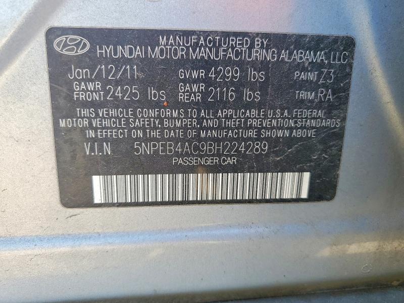 Продаж на аукціоні авто 2011 Hyundai Sonata, vin: 5NPEB4AC9BH224289, номер лоту: 55894626