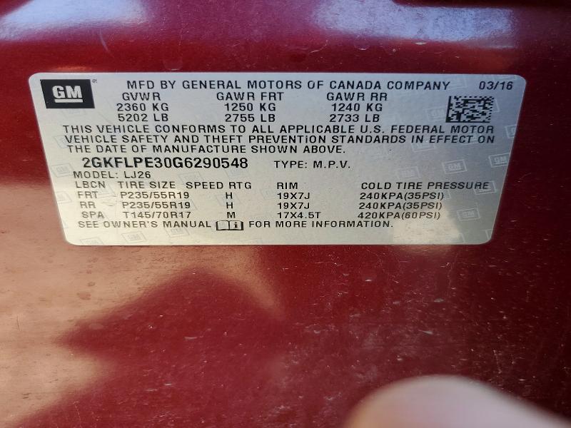 Продаж на аукціоні авто 2016 Gmc Terrain, vin: 2GKFLPE30G6290548, номер лоту: 55771296