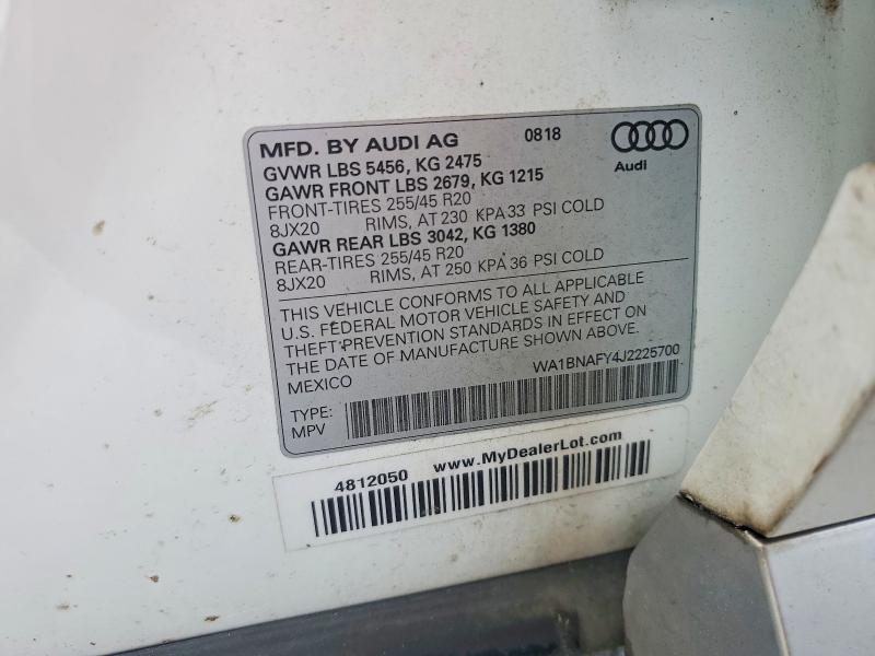 Продажа на аукционе авто 2018 Audi Q5, vin: WA1BNAFY4J2225700, номер лота: 56678926