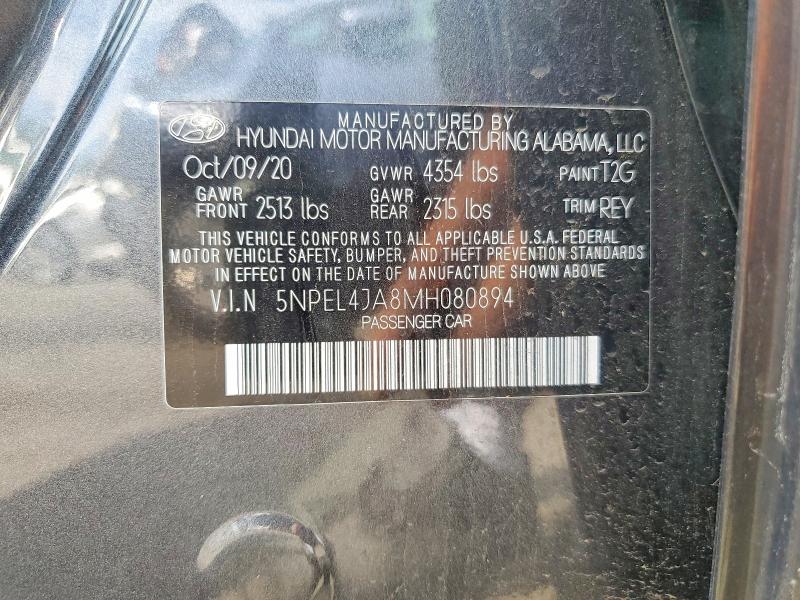 Aukcja sprzedaży 2021 Hyundai Sonata, vin: 5NPEL4JA8MH080894, numer aukcji: 56399706
