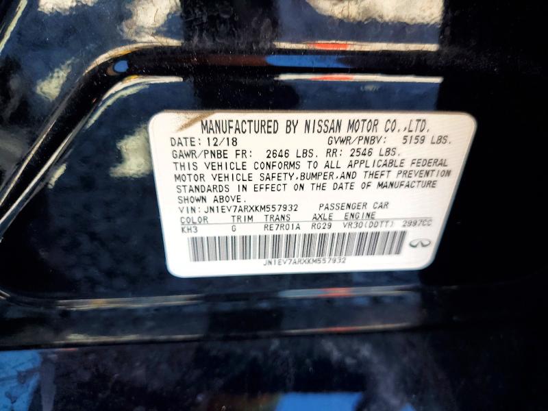 Продажа на аукционе авто 2019 Infiniti Q50, vin: JN1EV7ARXKM557932, номер лота: 58324986