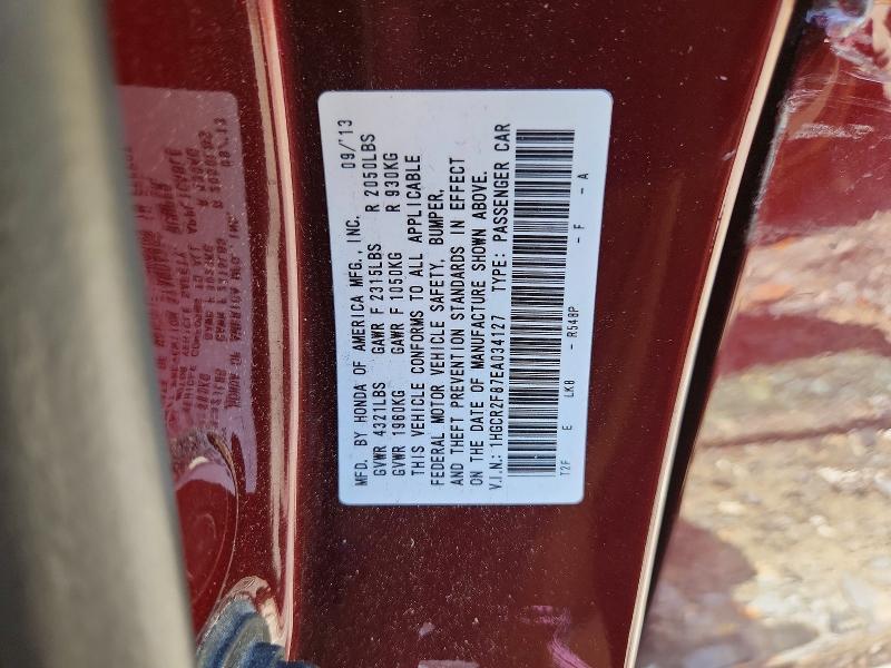 Aukcja sprzedaży 2014 Honda Accord, vin: 1HGCR2F87EA034127, numer aukcji: 55540656