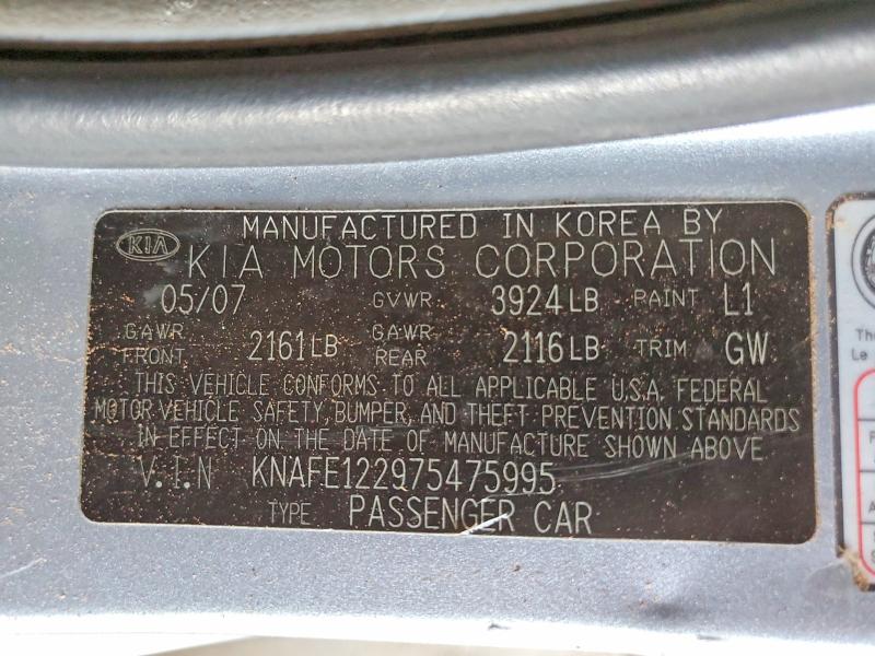 Продажа на аукционе авто 2017 Kia Spectra, vin: KNAFE122975475995, номер лота: 55096666