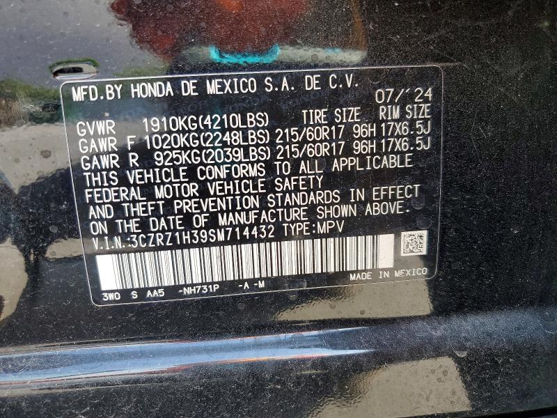 Aukcja sprzedaży 2025 Honda Hr-v, vin: 3CZRZ1H39SM714432, numer aukcji: 57508436