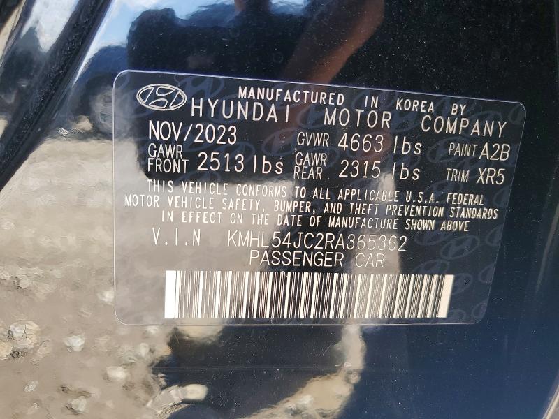 Aukcja sprzedaży 2024 Hyundai Sonata, vin: KMHL54JC2RA365362, numer aukcji: 56123396