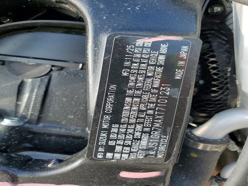 Продажа на аукционе авто 2026 Suzuki Gsx-r750, vin: JS1GR7MAXT7101231, номер лота: 58109116
