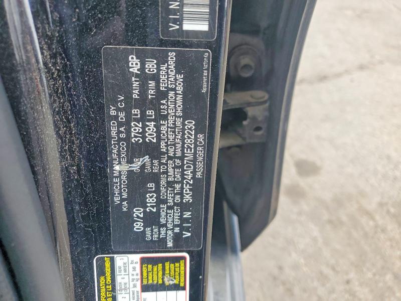 Продаж на аукціоні авто 2021 Kia Forte, vin: 3KPF24AD7ME282230, номер лоту: 55850796
