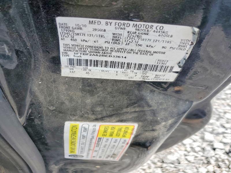 55730036 :رقم المزاد ، 1FTBF2A62BEB33614 vin ، 2011 Ford F250 مزاد بيع