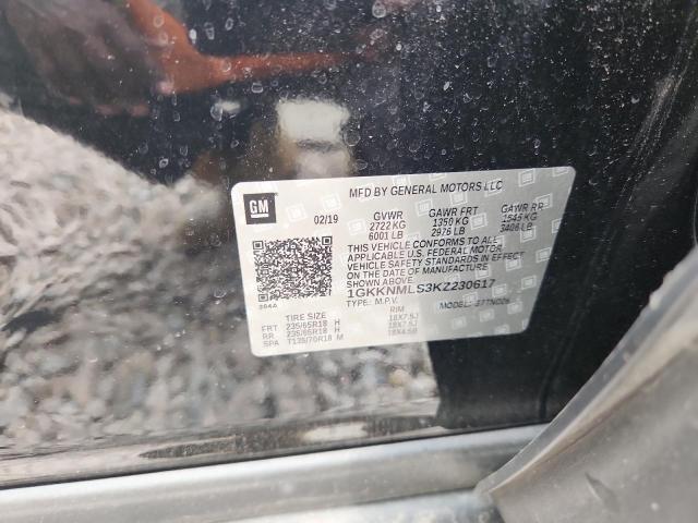 56825556 :رقم المزاد ، 1GKKNMLS3KZ230617 vin ، 2019 Gmc Acadia مزاد بيع
