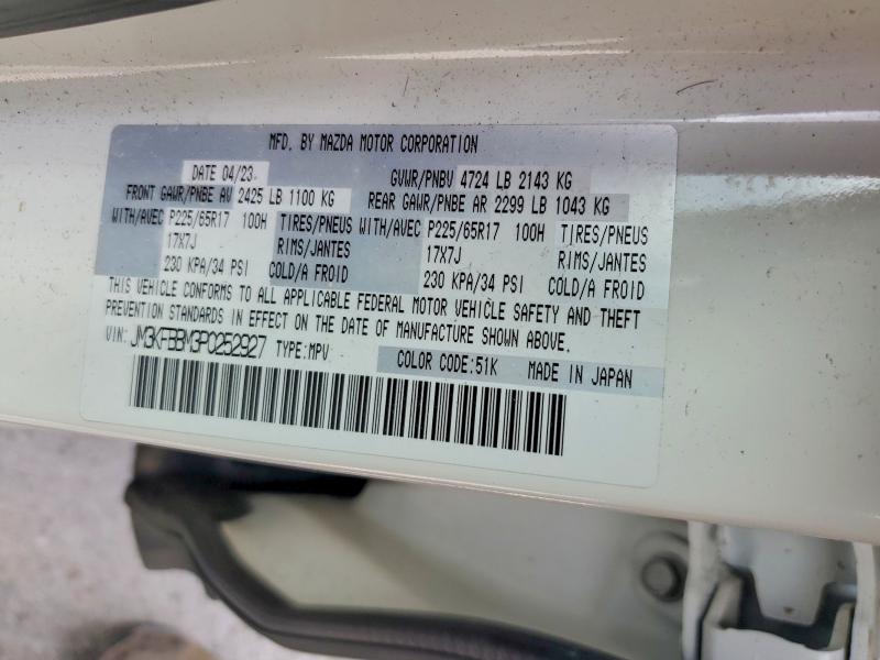 2023 Mazda Cx-5 მანქანა იყიდება აუქციონზე, vin: JM3KFBBM3P0252927, აუქციონის ნომერი: 55318166